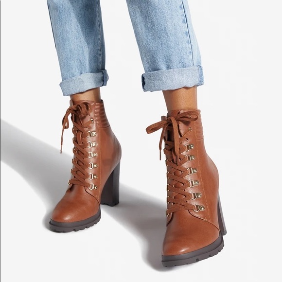 Brown Block Heel Bootie - Picture 1 of 3